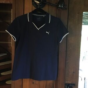 Puma Dark Blue Polo with White Accents
